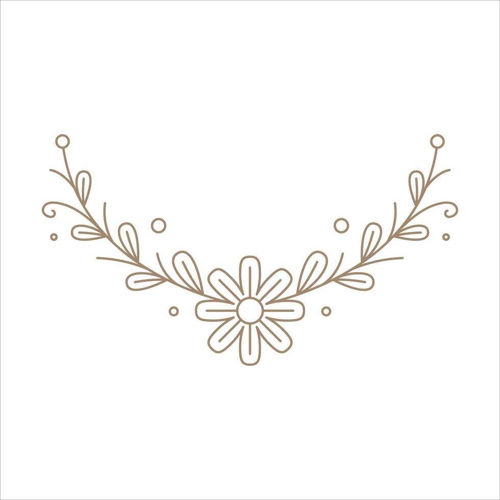 Blatt Hochzeit Ornament Design Element Sammlung vektor