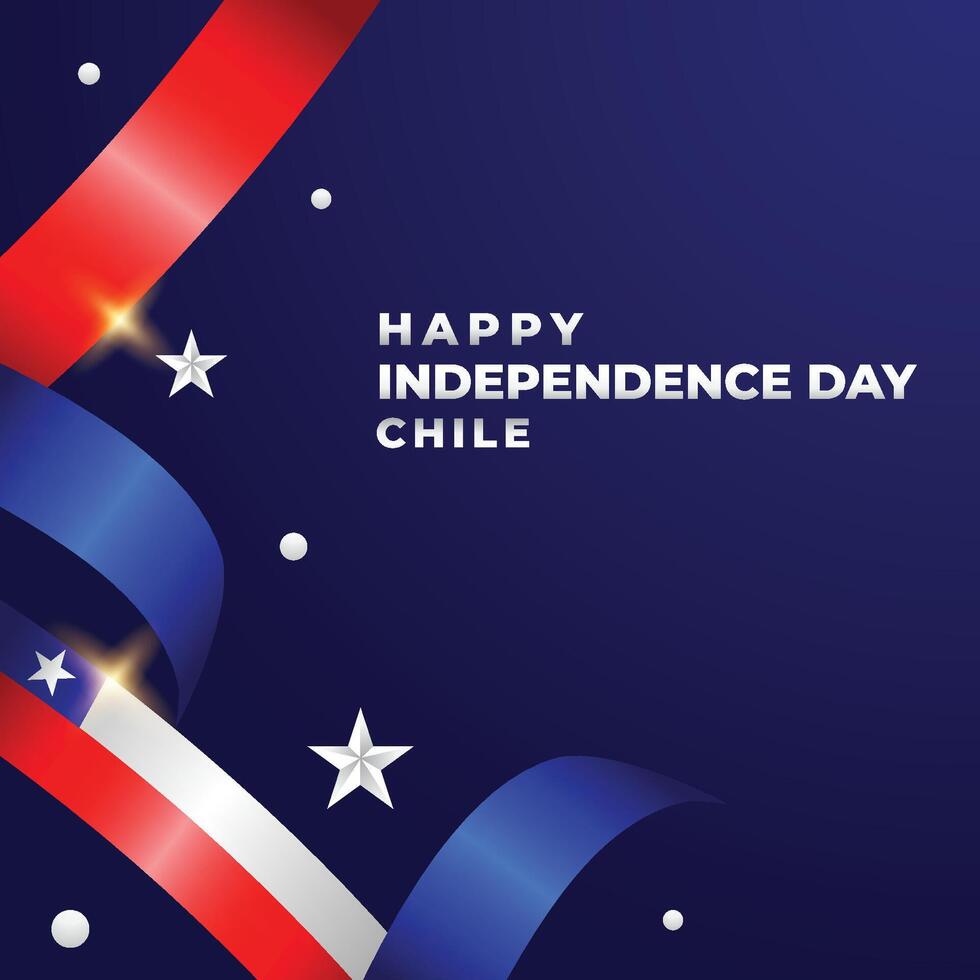 Chile Unabhängigkeit Tag Vektor Design Vorlage