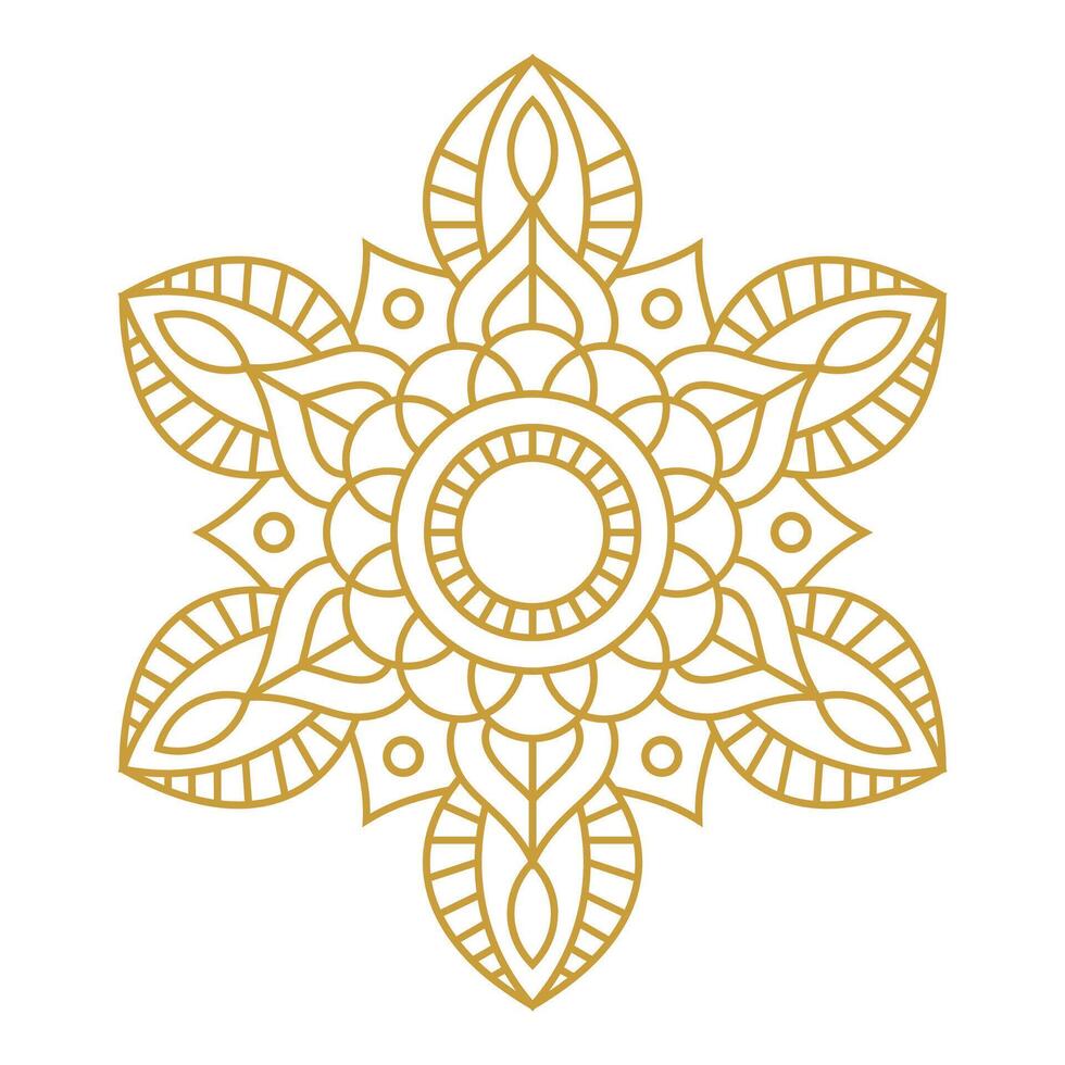 Mandala Hochzeit Ornament Gold Vektor Design