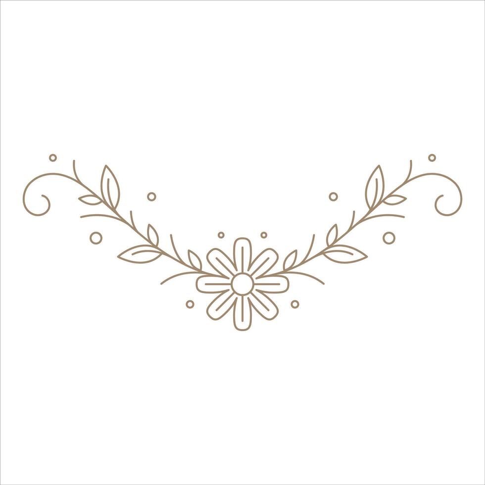 Blatt Hochzeit Ornament Design Element Sammlung vektor