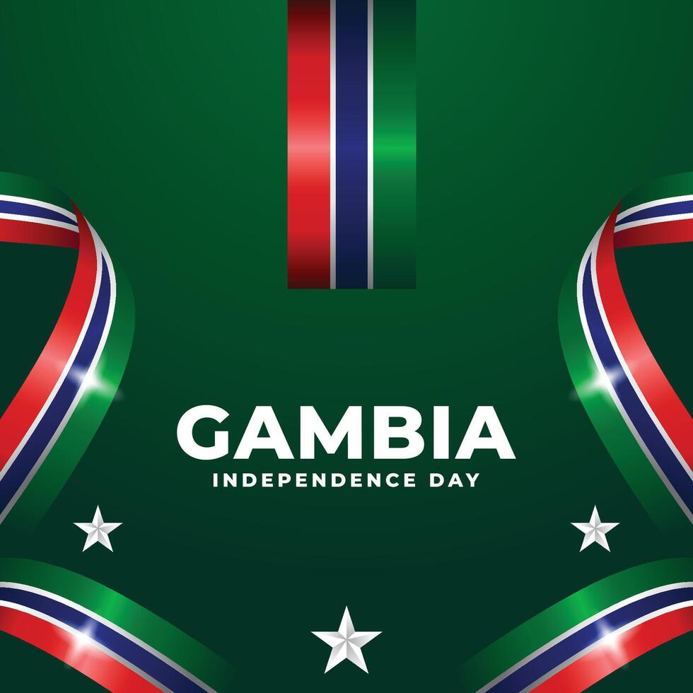 Gambia Unabhängigkeit Tag Design Illustration Sammlung vektor