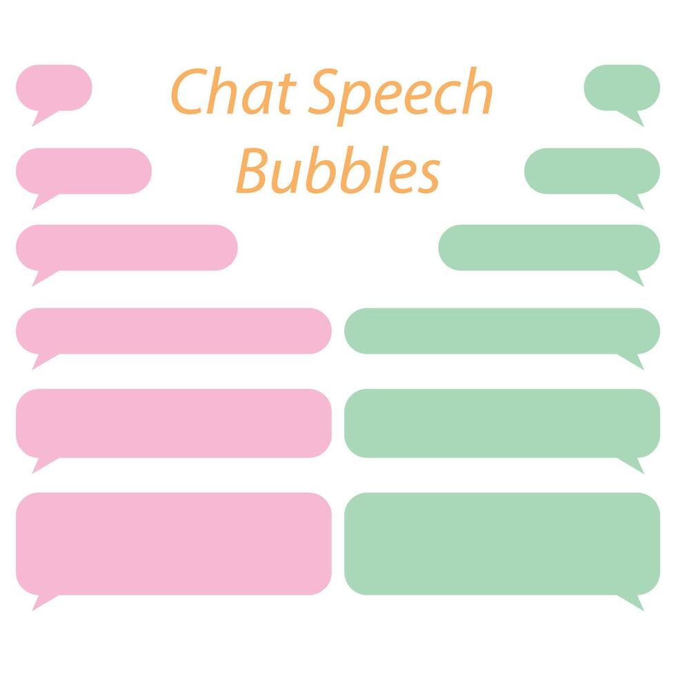 vektor uppsättning av chatt Tal bubblor mall design