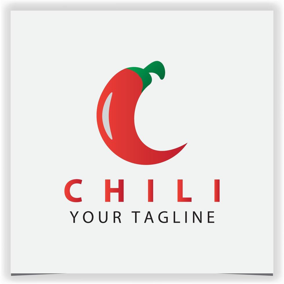 brev c röd chili logotyp vektor