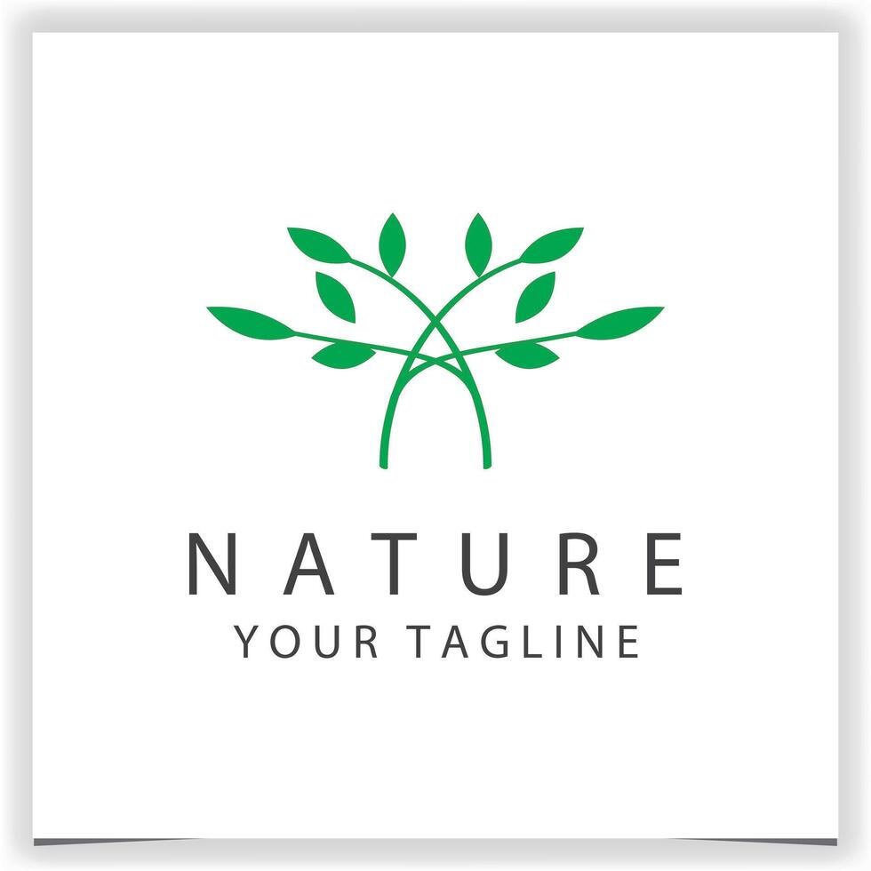 abstrakt Brief ein Natur Blatt Baum Wachstum Logo Symbol Design Vektor Vorlage