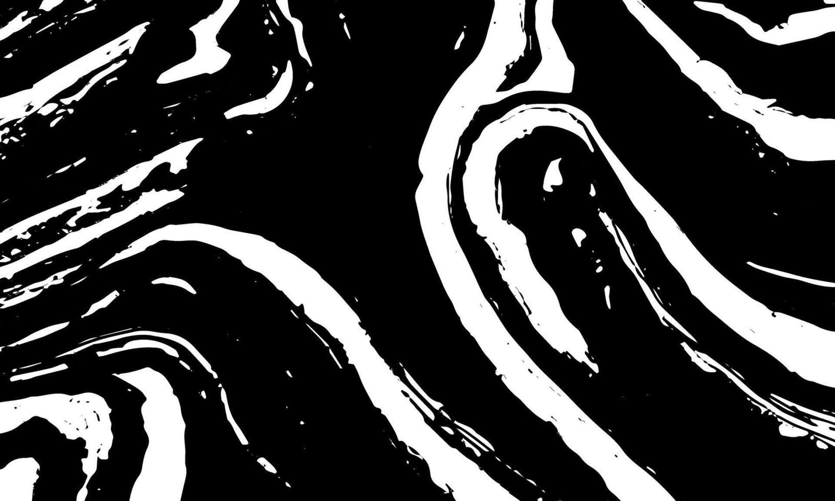 ein schwarz und Weiß abstrakt Gemälde mit ein wellig Muster vektor