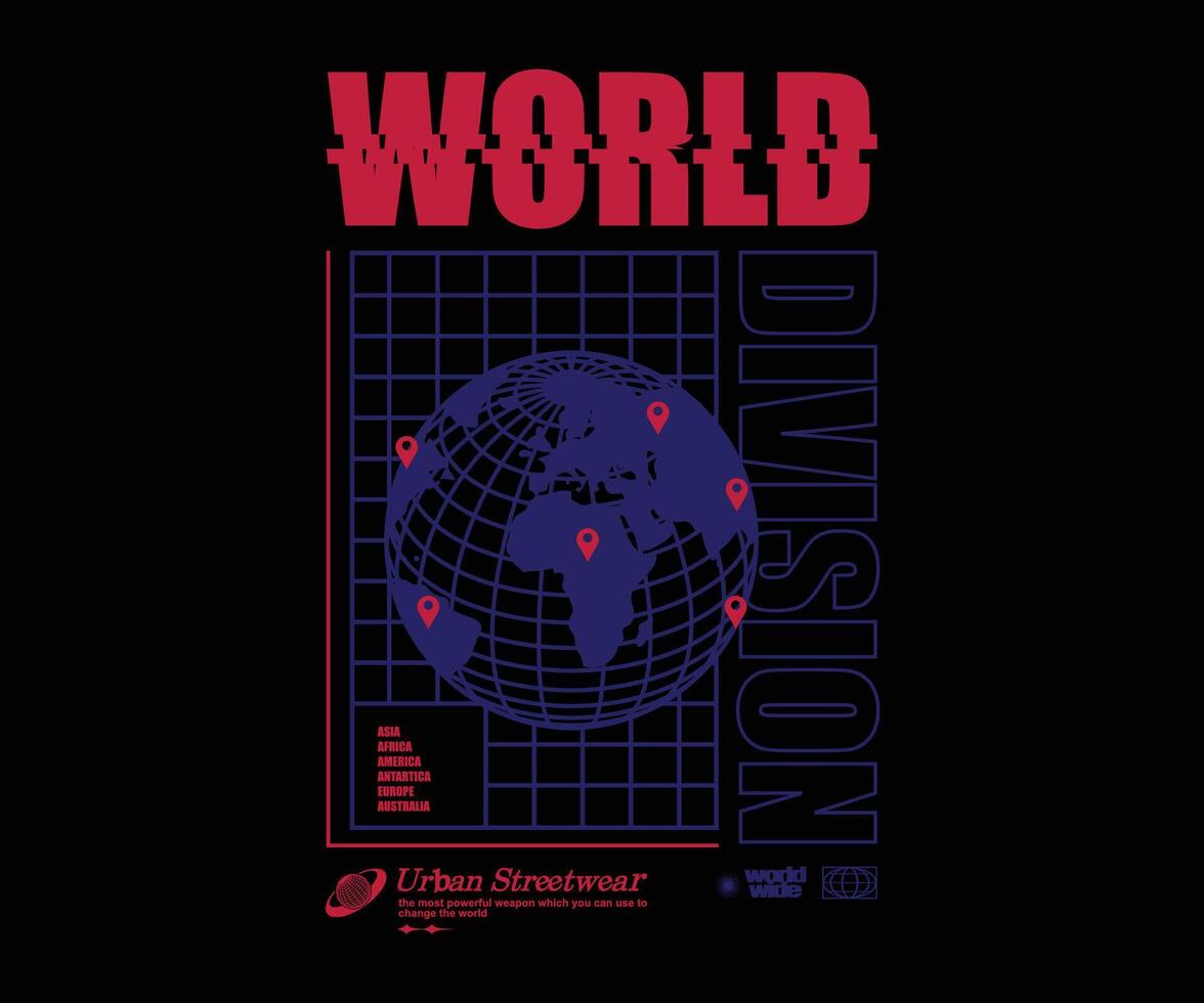 futuristisch Illustration von Welt retro Poster t Hemd Design, Vektor Grafik, typografisch Poster oder T-Shirts Straße tragen und städtisch Stil