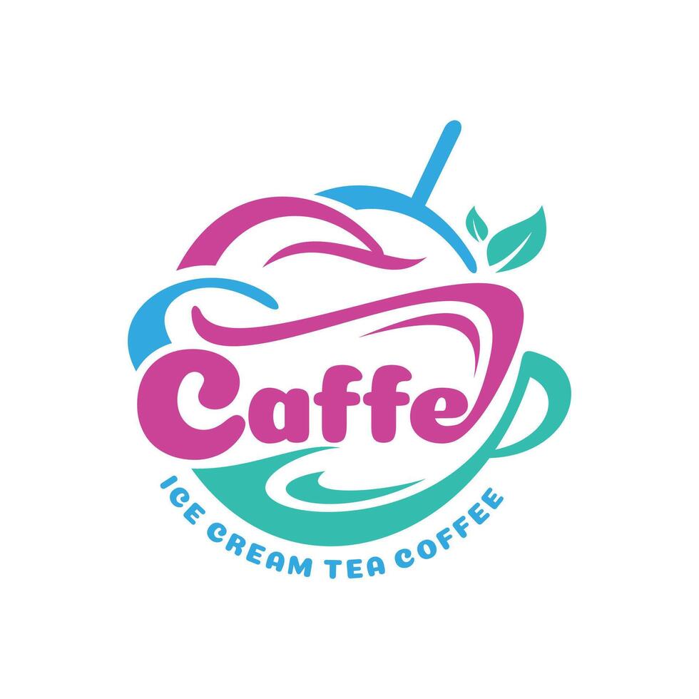 Cafe Eis Sahne Tee und Kaffee Vektor Design