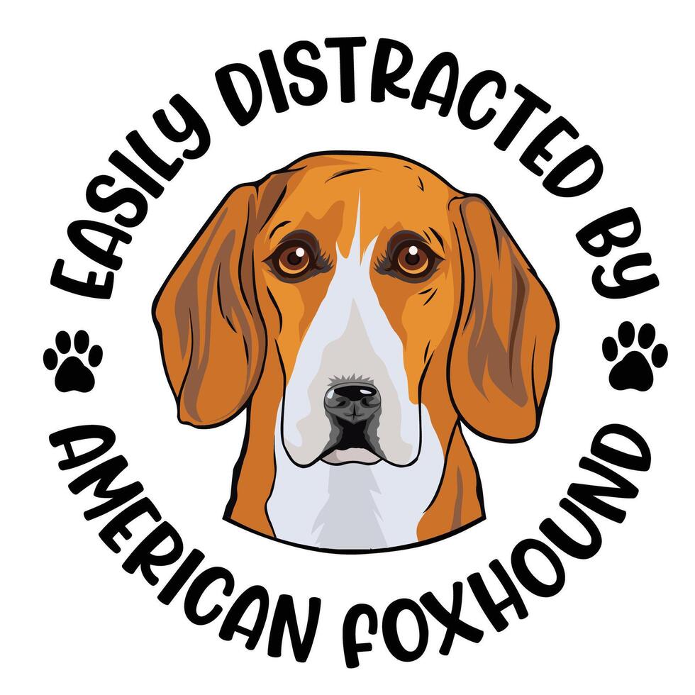 lätt förvirrad förbi amerikan foxhound hund typografi t skjorta design proffs vektor