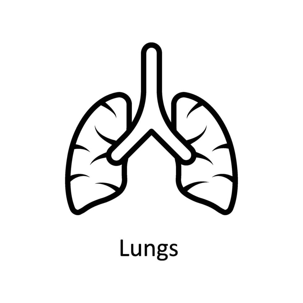 lungor vektor översikt ikon stil illustration. eps 10 fil