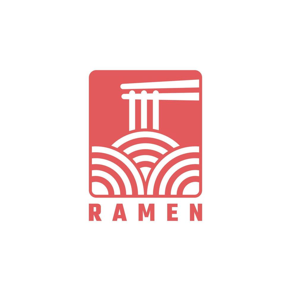 Ramen logotyp design vektor