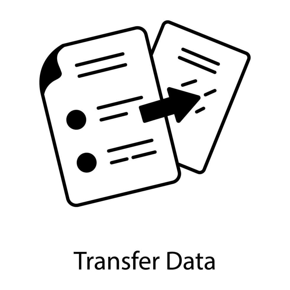 Dateien und Ordner linear Symbol vektor