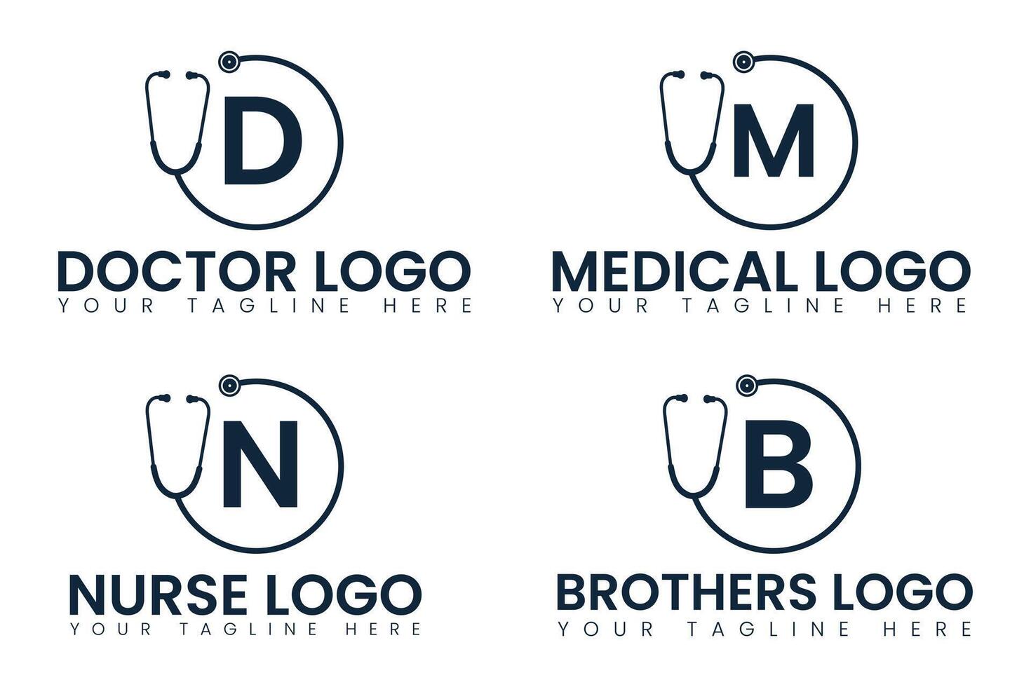 Stethoskop medizinisch Logo Design, Logo Design, Fachmann medizinisch Logo mit Stethoskop, Stethoskop Gesundheit Dienstleistungen, modern medizinisch Logo mit Stethoskop, Gesundheit, Arzt, Krankenschwester, medizinisch vektor