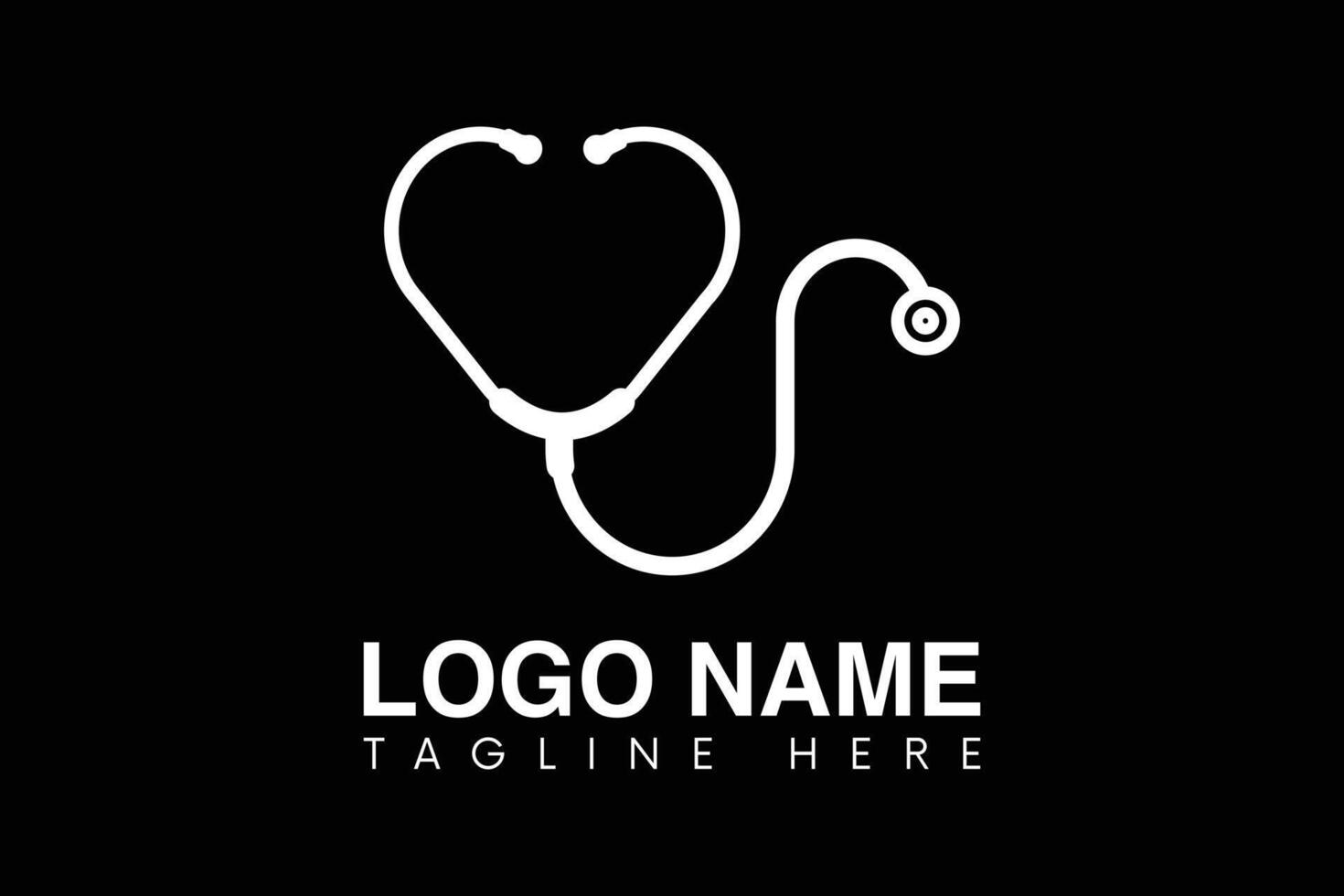 stetoskop medicinsk logotyp design, logotyp design, professionell medicinsk logotyp med stetoskop, stetoskop hälsa tjänster, modern medicinsk logotyp med stetoskop, hälsa, läkare, sjuksköterska, medicinsk vektor