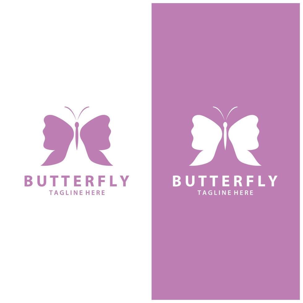 Schmetterling Logo. Luxus Linie Logo Design. Universal- Prämie Schmetterling Symbol Logotyp. vektor Design