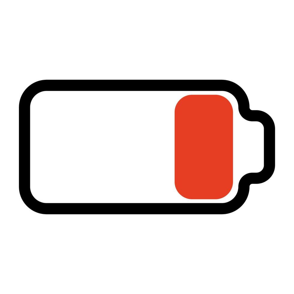 Gadget entladen tot Batterie, zwei rot leeren Batterie aufladen Rahmen vektor