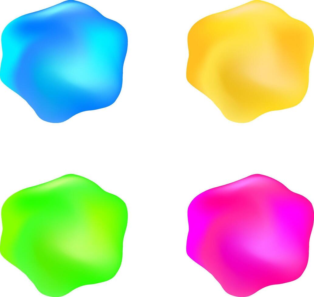 abstrakt glansig formlös gelé Färg is isolerat design element vektor