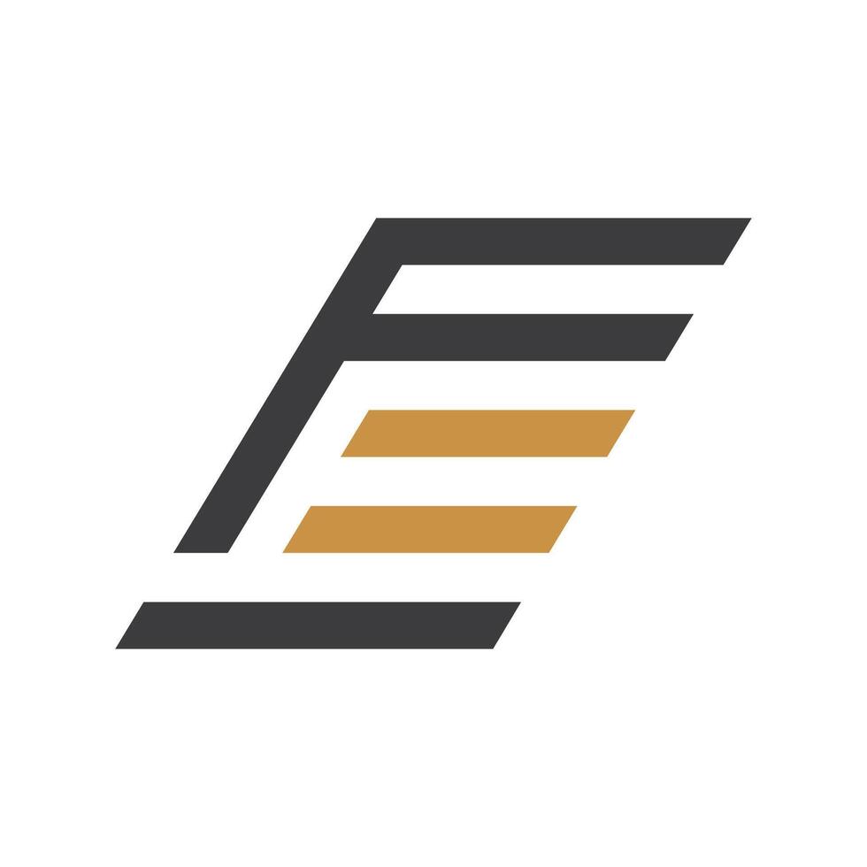 första brev ef logotyp eller fe logotyp vektor design mall