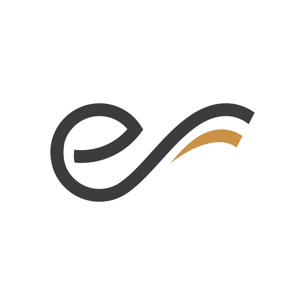 första brev ef logotyp eller fe logotyp vektor design mall
