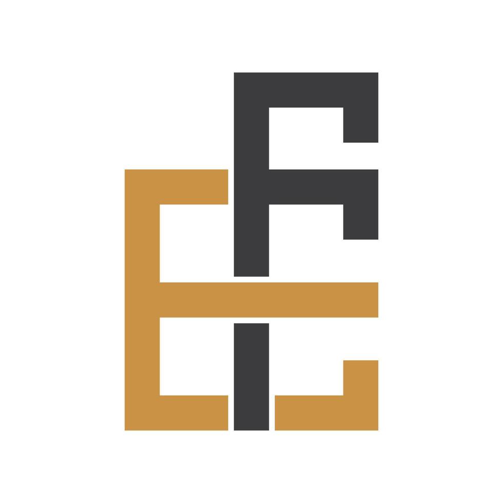 Initiale Brief ef Logo oder zB Logo Vektor Design Vorlage