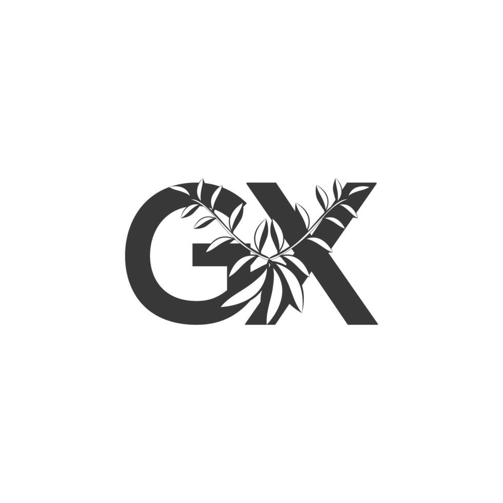alfabet initialer logotyp gx, xg, x och g vektor