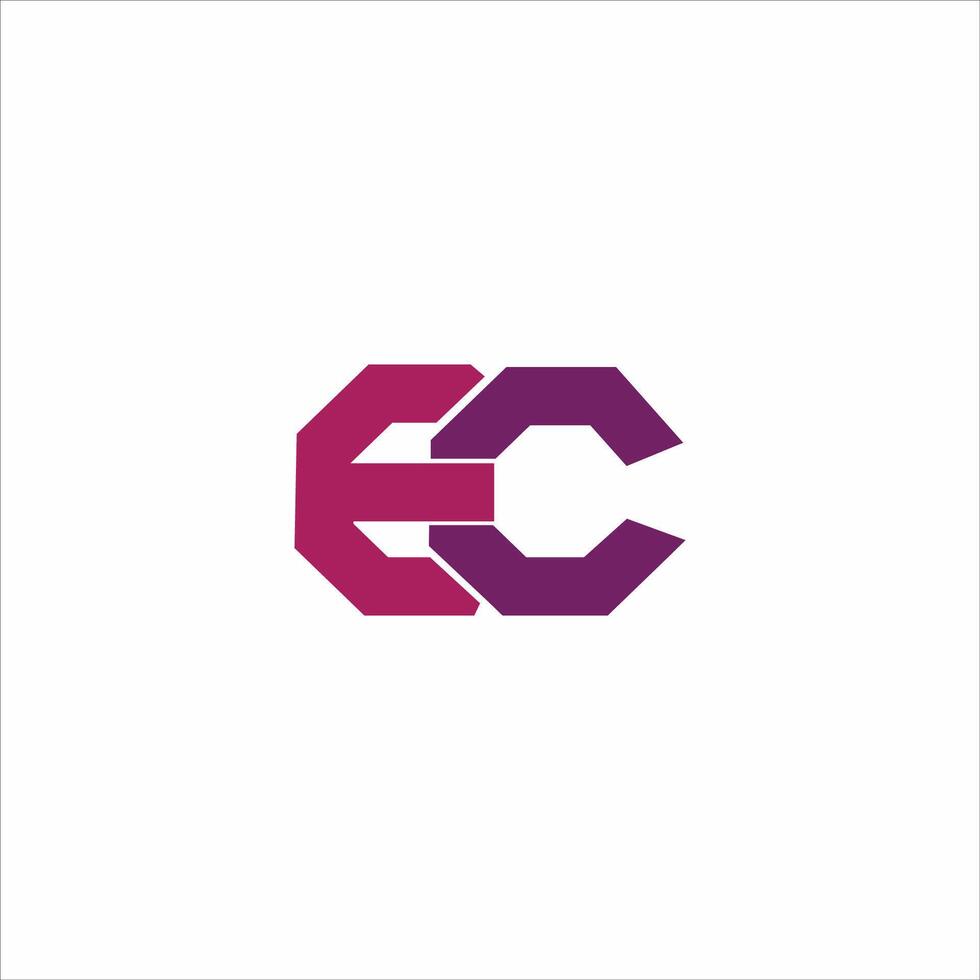 första brev ce eller ec logotyp vektor logotyp design