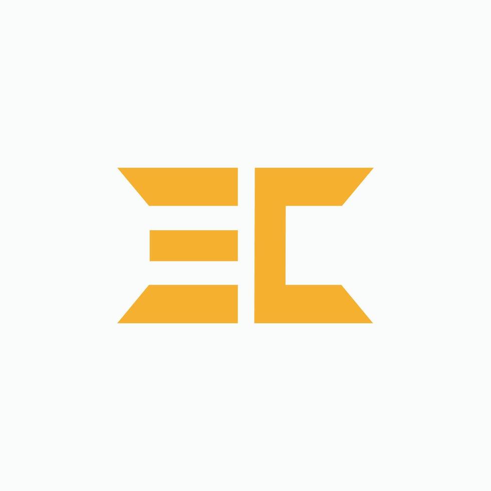 första brev ce eller ec logotyp vektor logotyp design