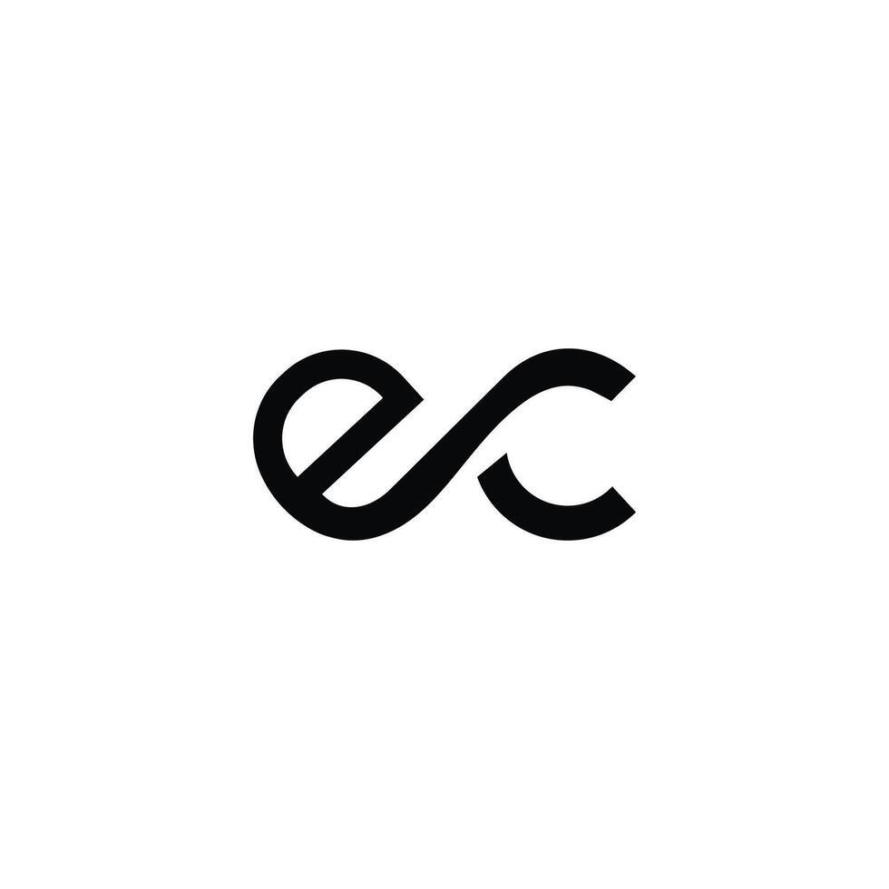 Initiale Brief ce oder ec Logo Vektor Logo Design