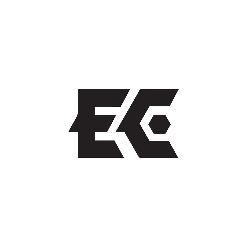 första brev ce eller ec logotyp vektor logotyp design