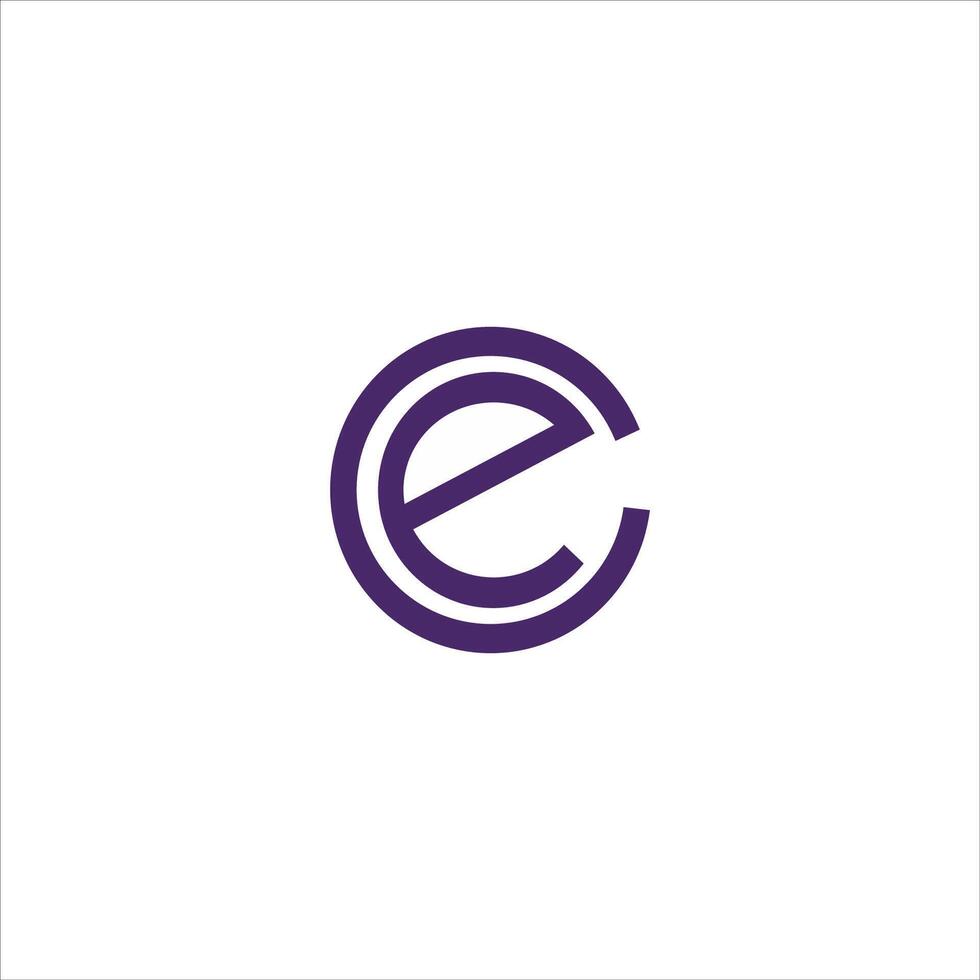 första brev ce eller ec logotyp vektor logotyp design