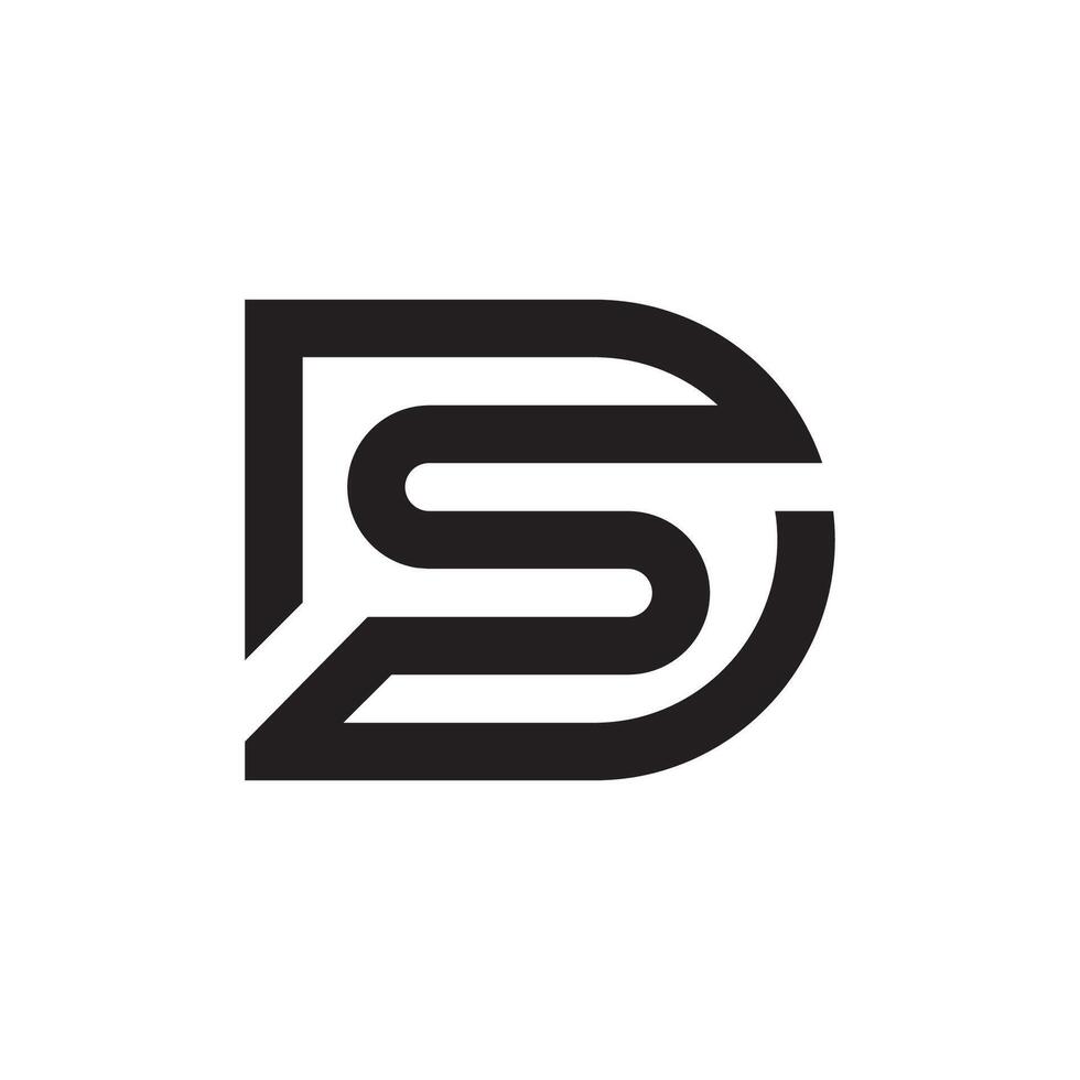 Initiale Brief ds Logo oder sd Logo Vektor Design Vorlage