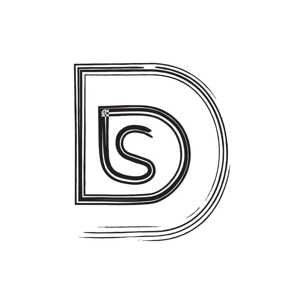 första brev ds logotyp eller sd logotyp vektor design mall