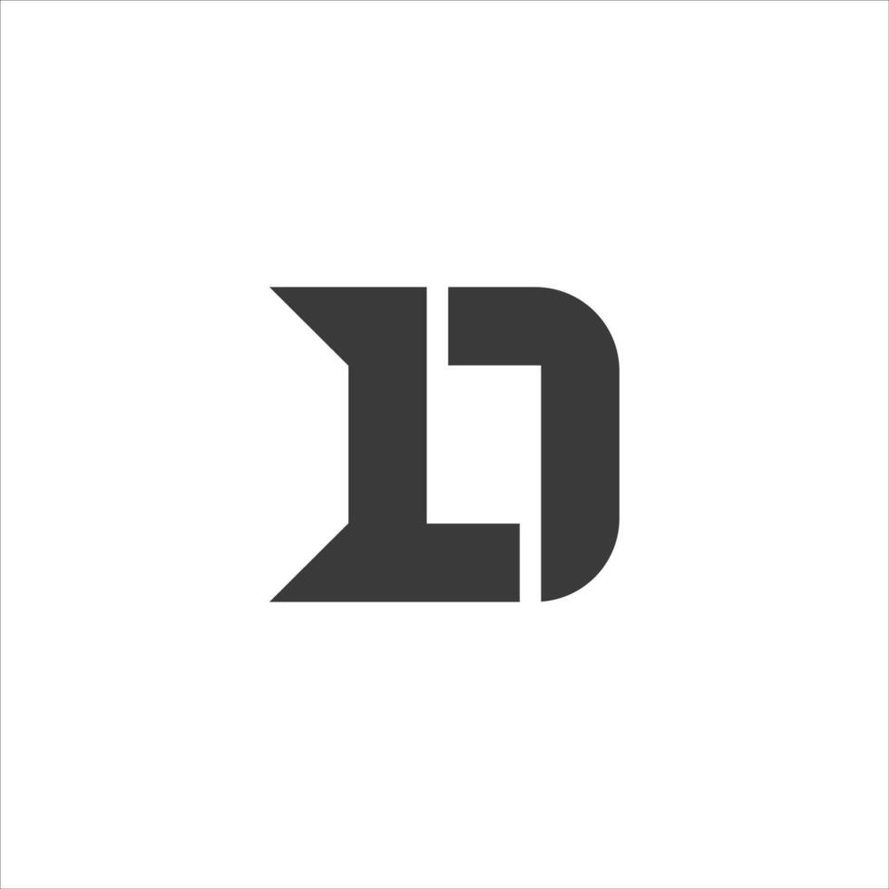 första brev dl eller ld logotyp design template.dl och ld brev logotyp design vektor