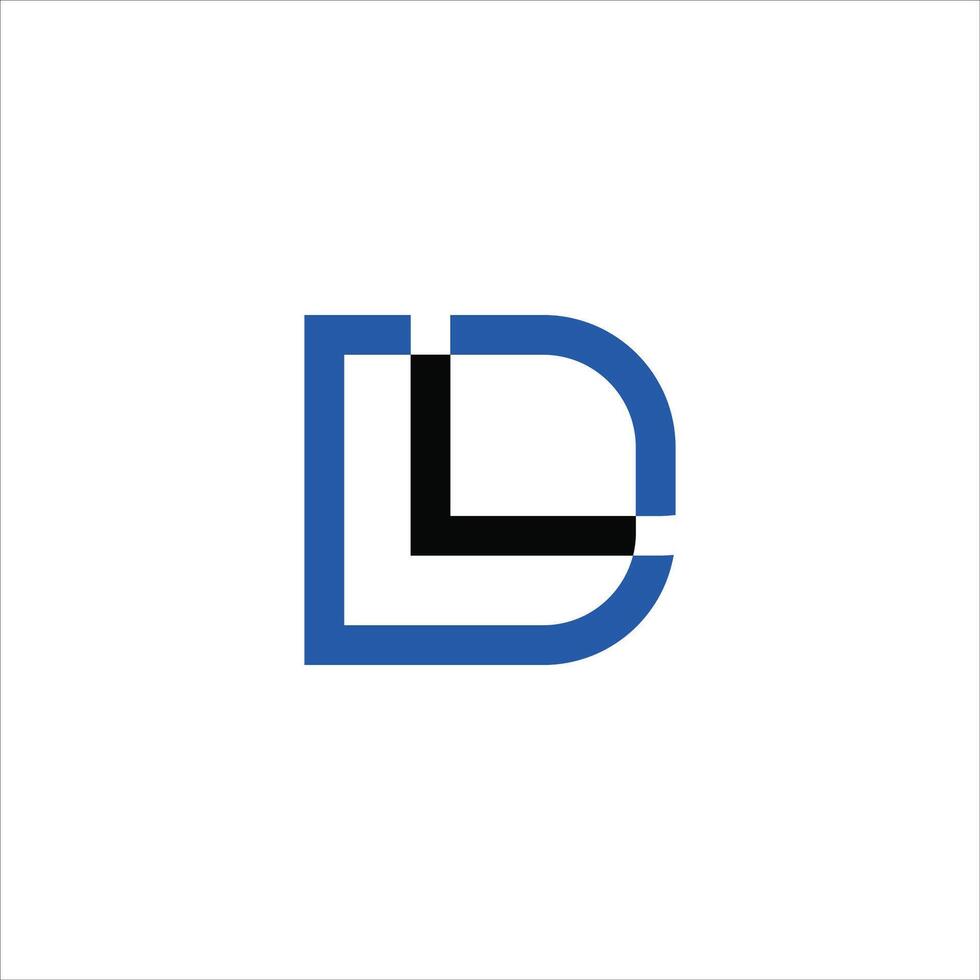 första brev dl eller ld logotyp design template.dl och ld brev logotyp design vektor