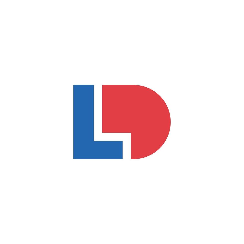 första brev dl eller ld logotyp design template.dl och ld brev logotyp design vektor