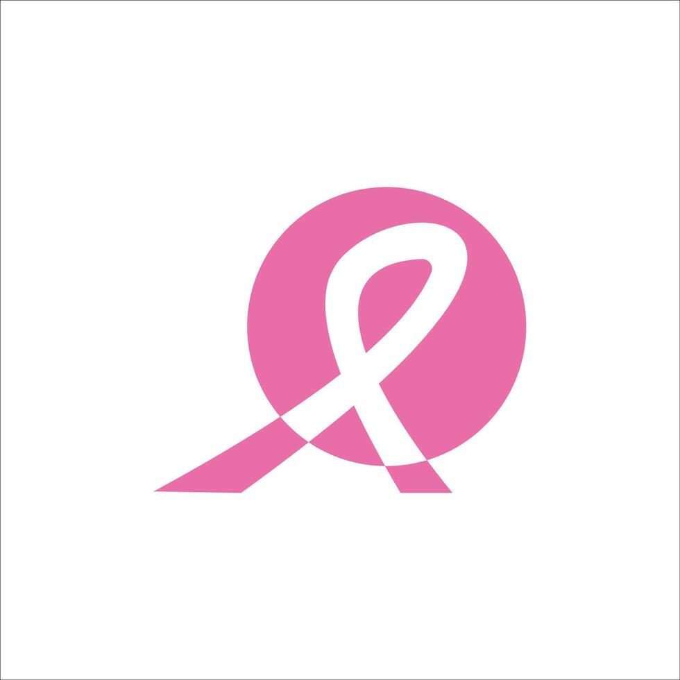 vektor bild av ikon rosa band. cancer medvetenhet desing