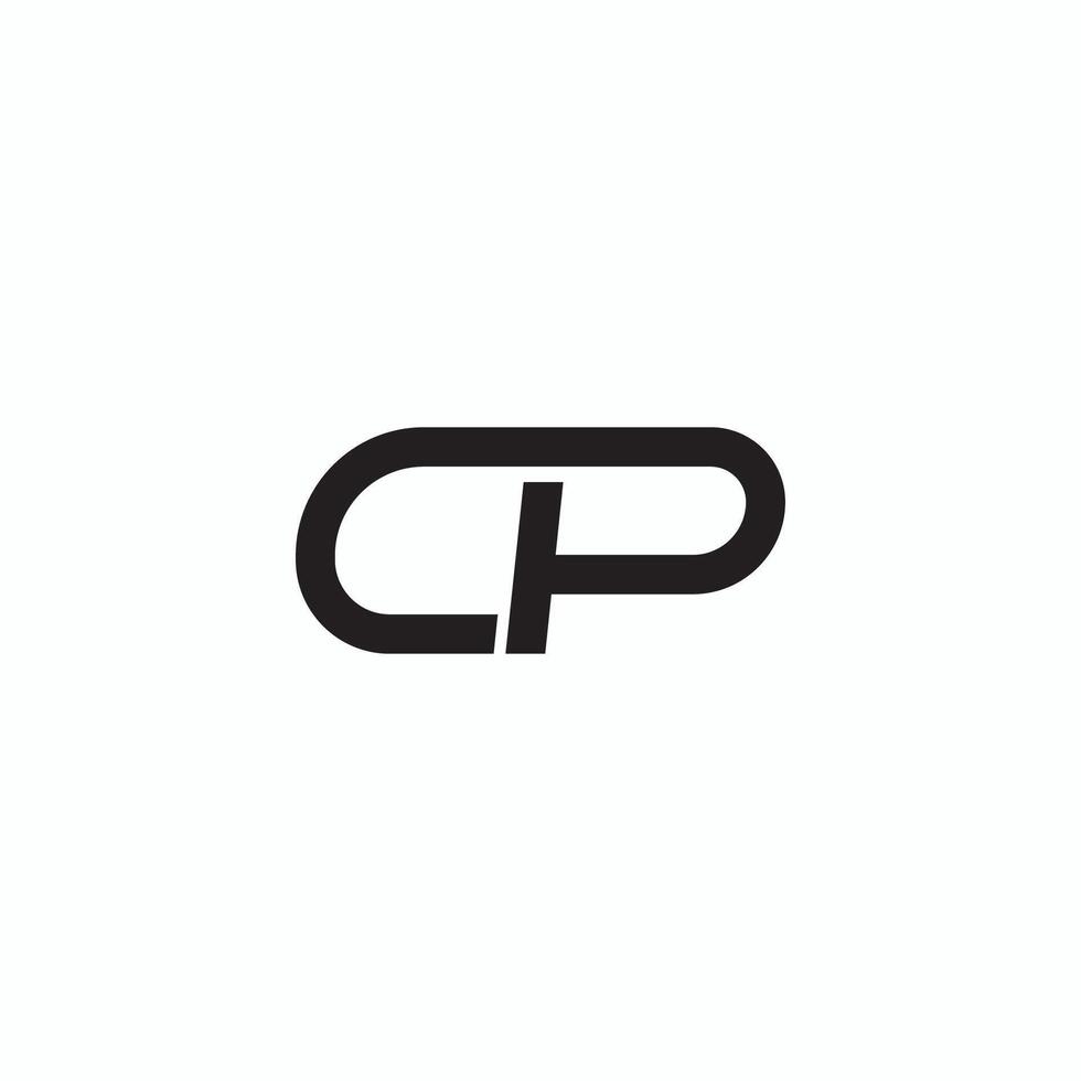 brev cp logotyp ikon design mall element vektor