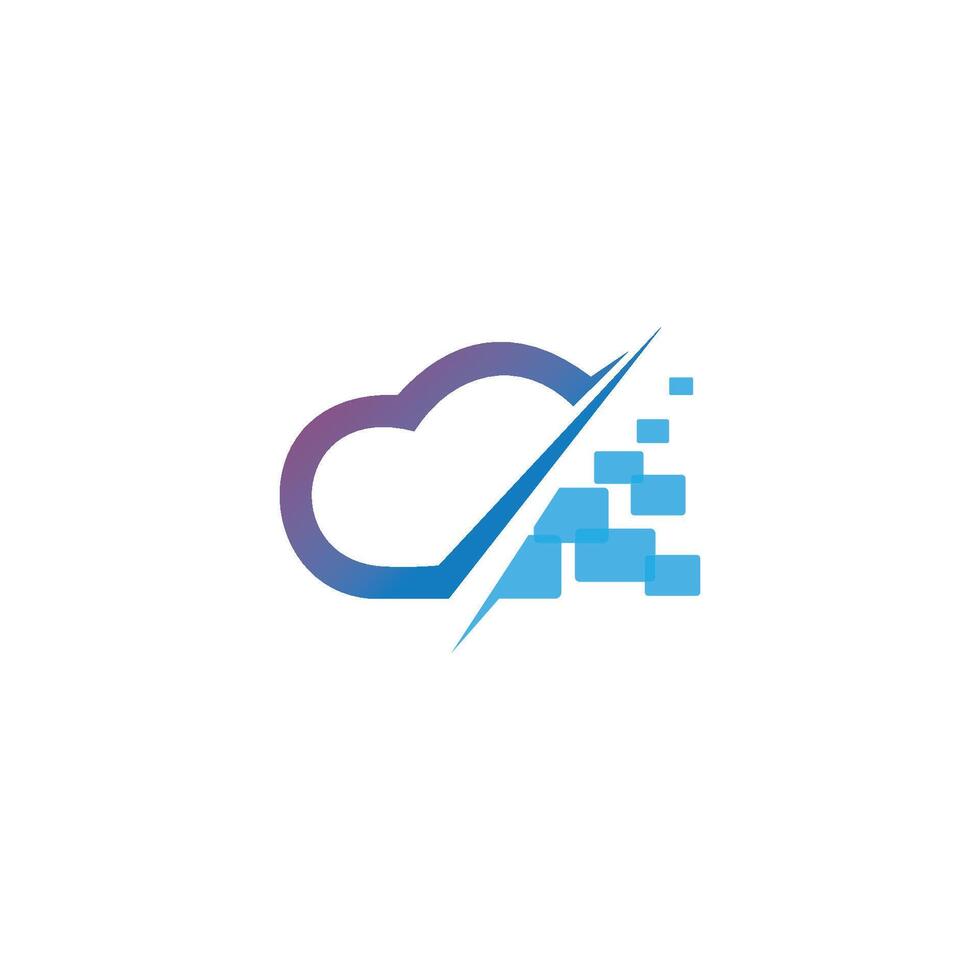 Cloud-Logo-Design-Vorlage vektor