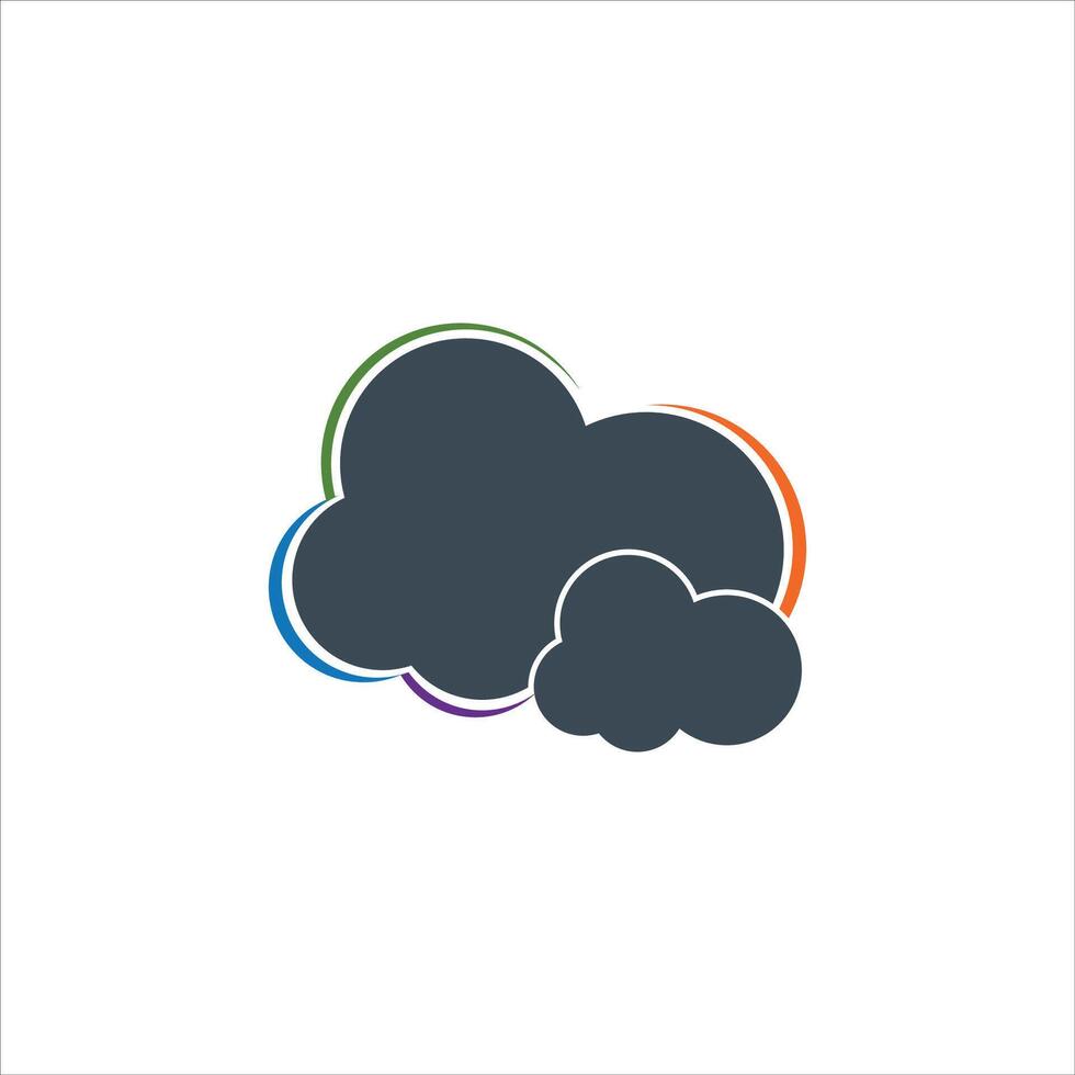 Cloud-Logo-Design-Vorlage vektor