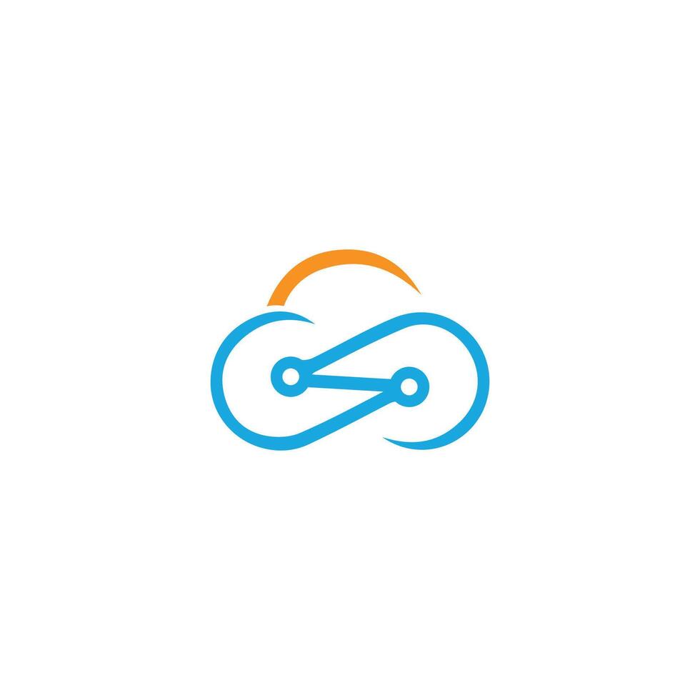 Cloud-Logo-Design-Vorlage vektor