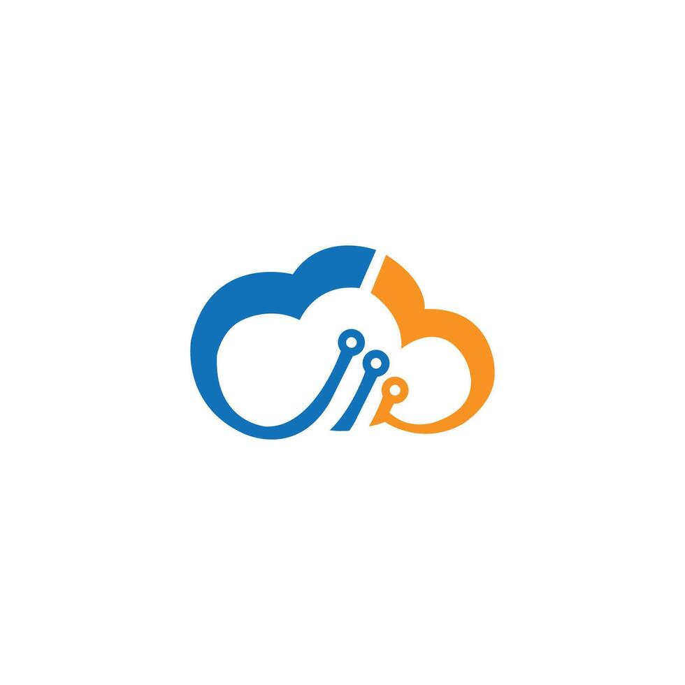 Cloud-Logo-Design-Vorlage vektor
