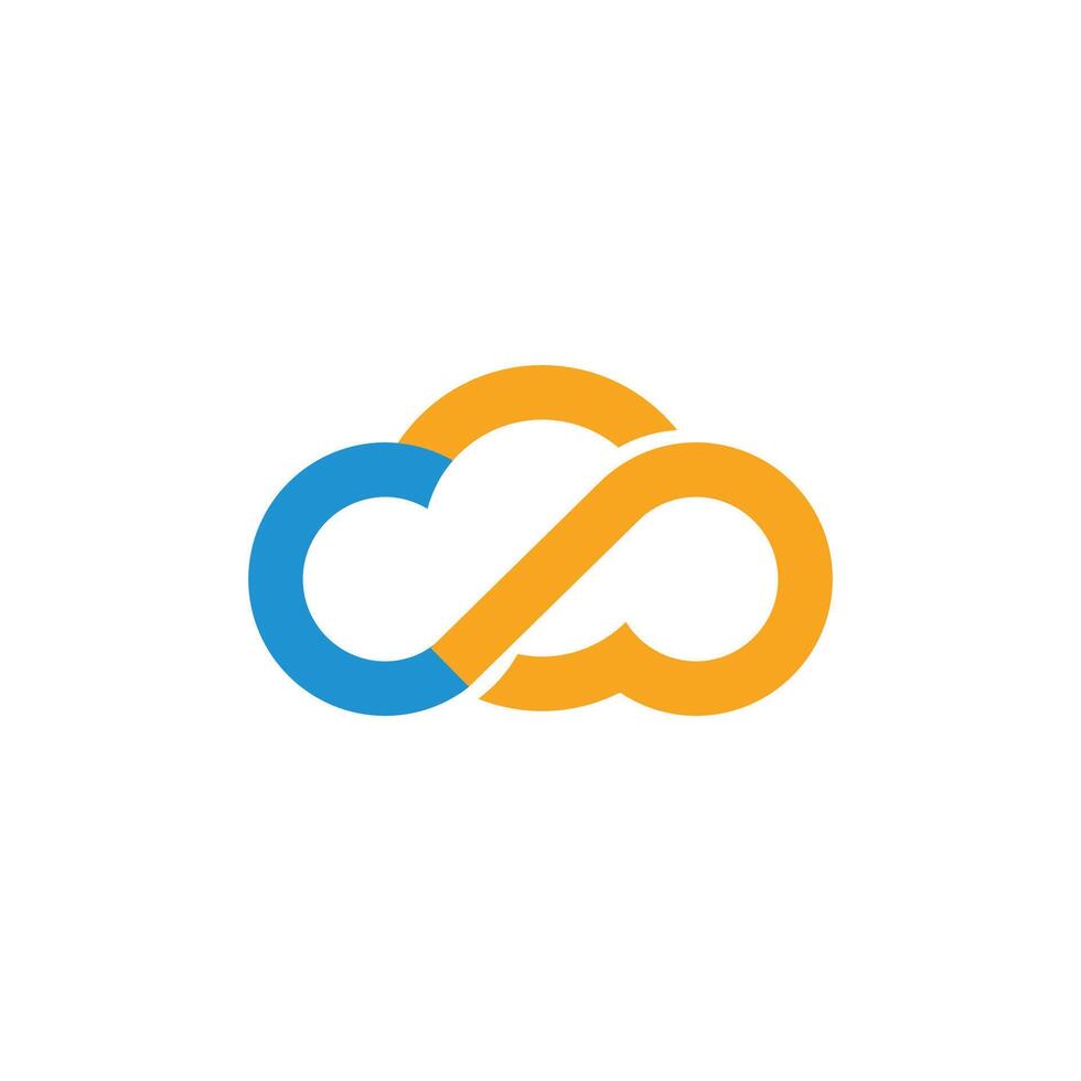 Cloud-Logo-Design-Vorlage vektor