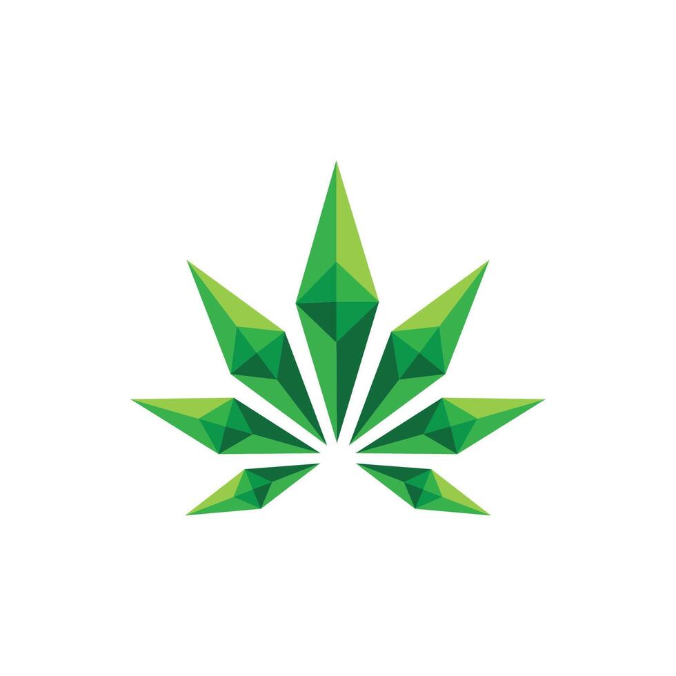 Marihuana Blatt Logo Design Vorlage vektor