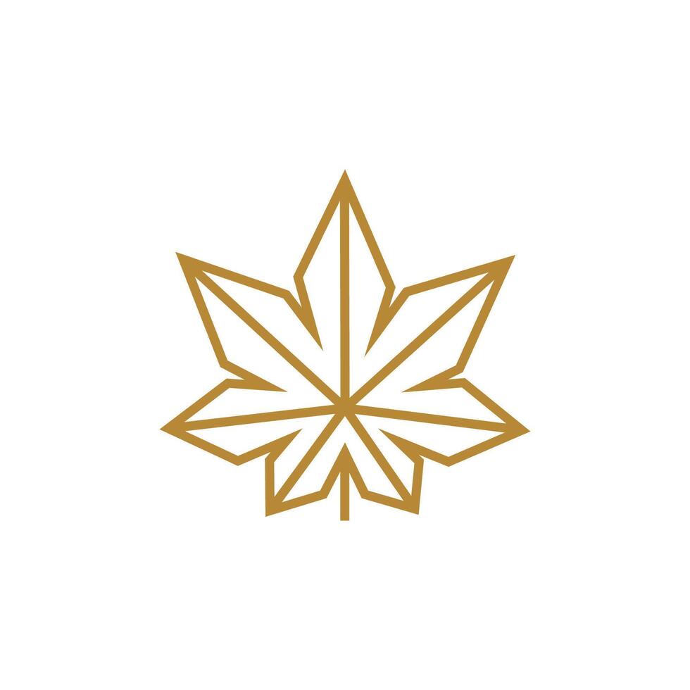 Marihuana Blatt Logo Design Vorlage vektor