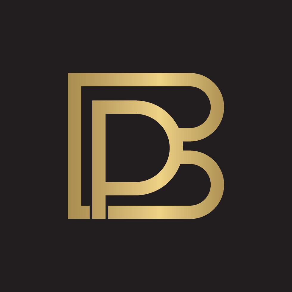 Alphabet Initialen Logo pb, bp, b und p vektor