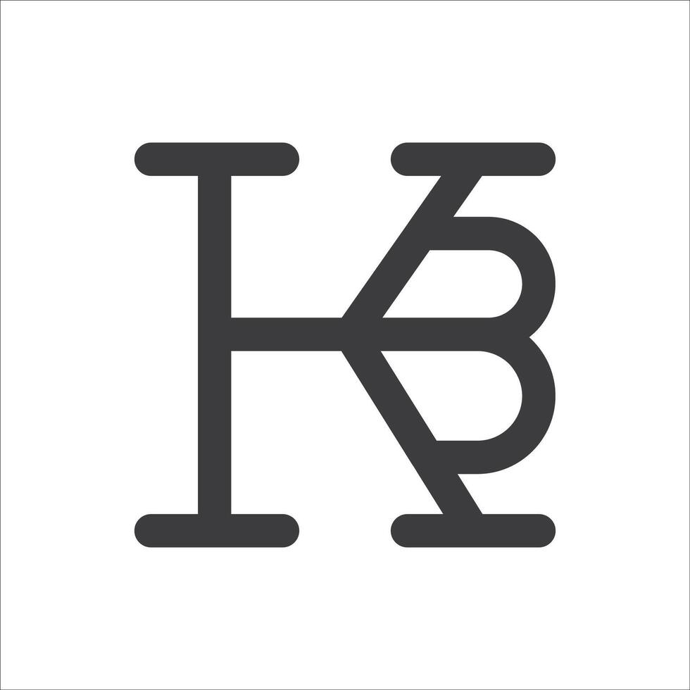 Initiale Brief bk Logo oder kb Logo Vektor Design Vorlage