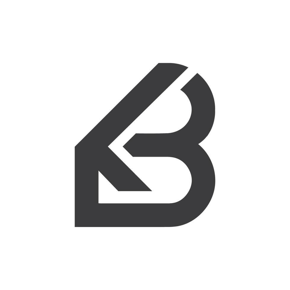 Initiale Brief bk Logo oder kb Logo Vektor Design Vorlage