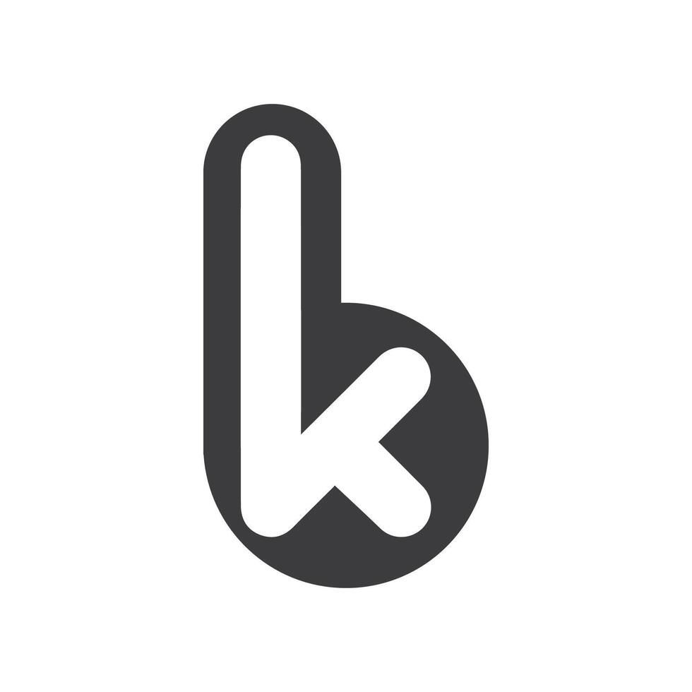 Initiale Brief bk Logo oder kb Logo Vektor Design Vorlage