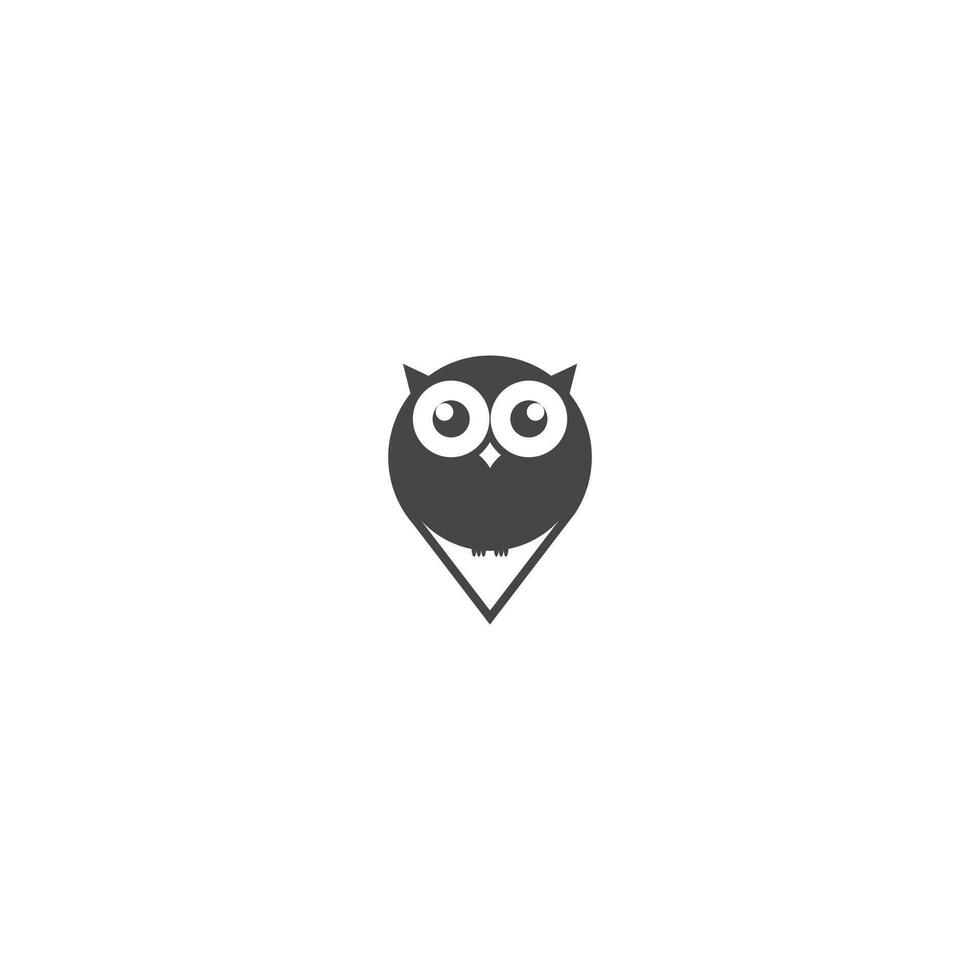 Uggla logotyp ikon skydda vinge kreativ modern design. Uggla logotyp med blad ikon vektor. vektor