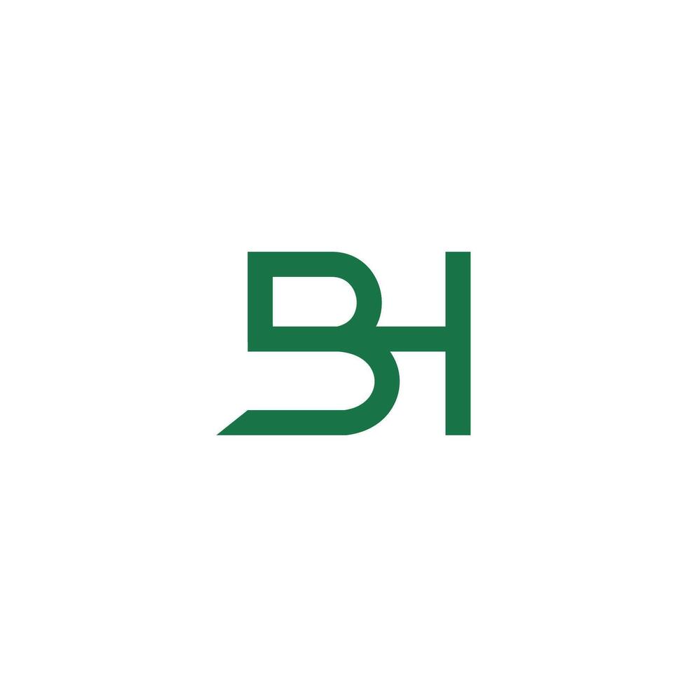 Initiale Brief bh Logo oder hb Logo Vektor Design Vorlagen