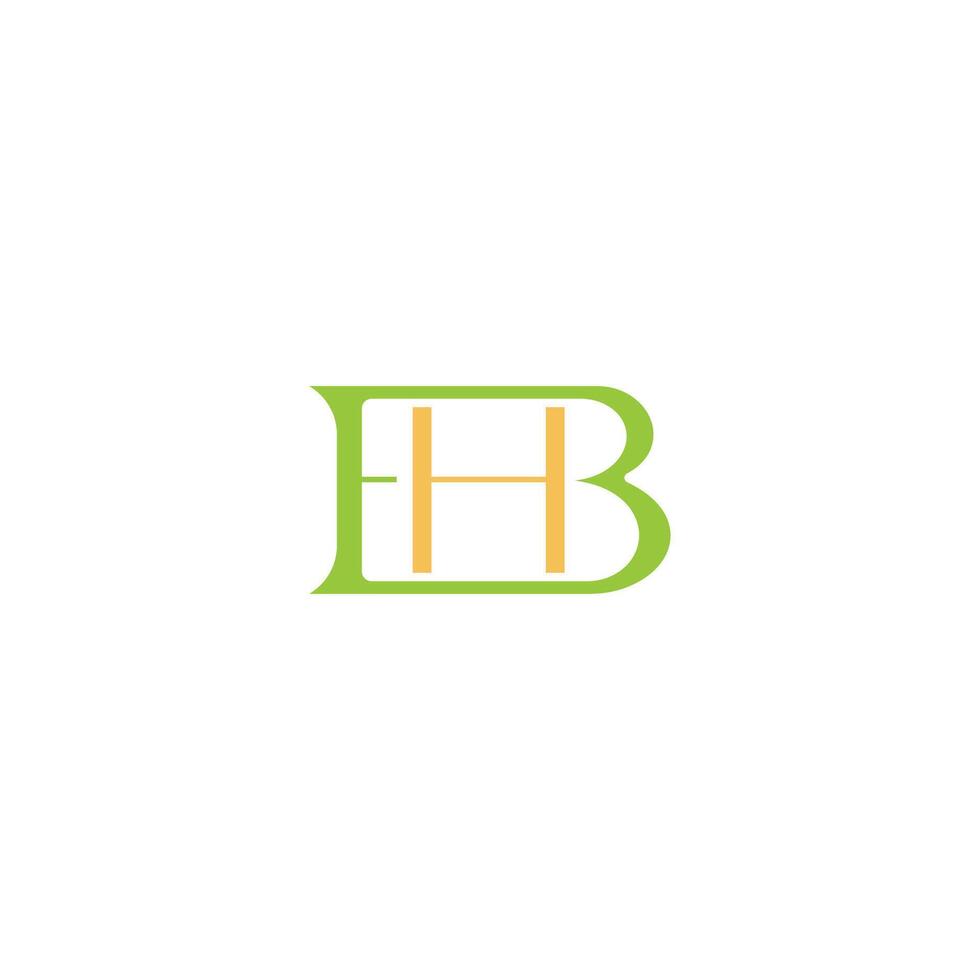 Initiale Brief bh Logo oder hb Logo Vektor Design Vorlagen
